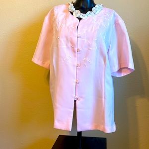 Anthony Richards Pink Pearl Buttons Blouse